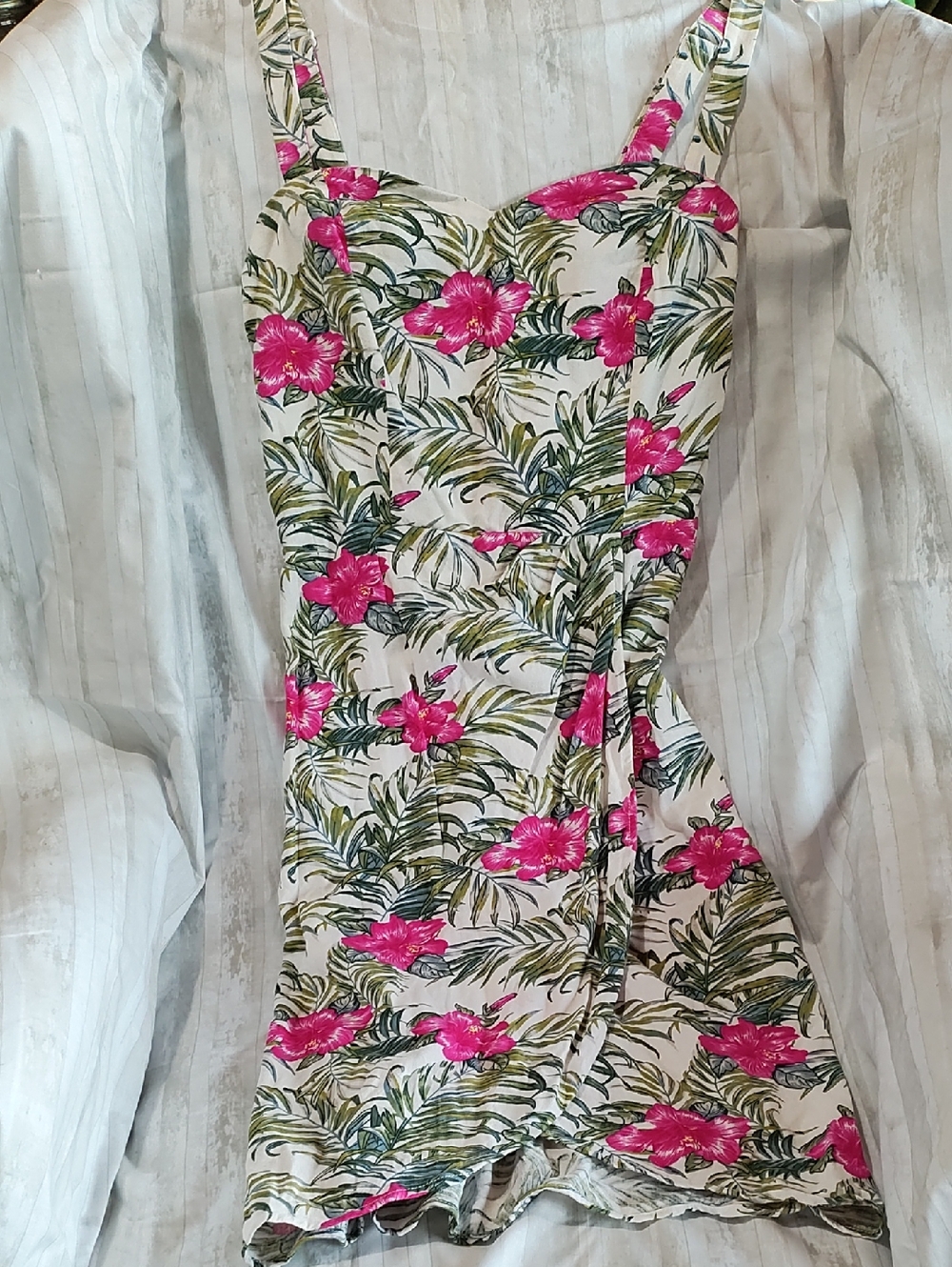 Floral Pink Tropical Print Sundress